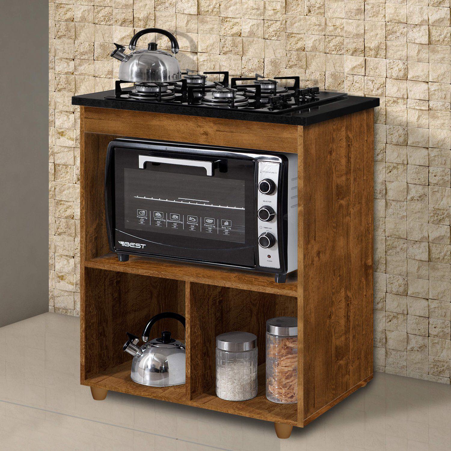 Balcão para Cooktop e Forno Smart Espresso Móveis Rovere - Gabinete de