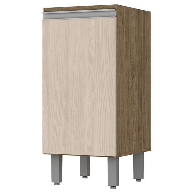 Balcão Para Cozinha Com 1 Porta 350mm Smart Integra Rústico E Fendi