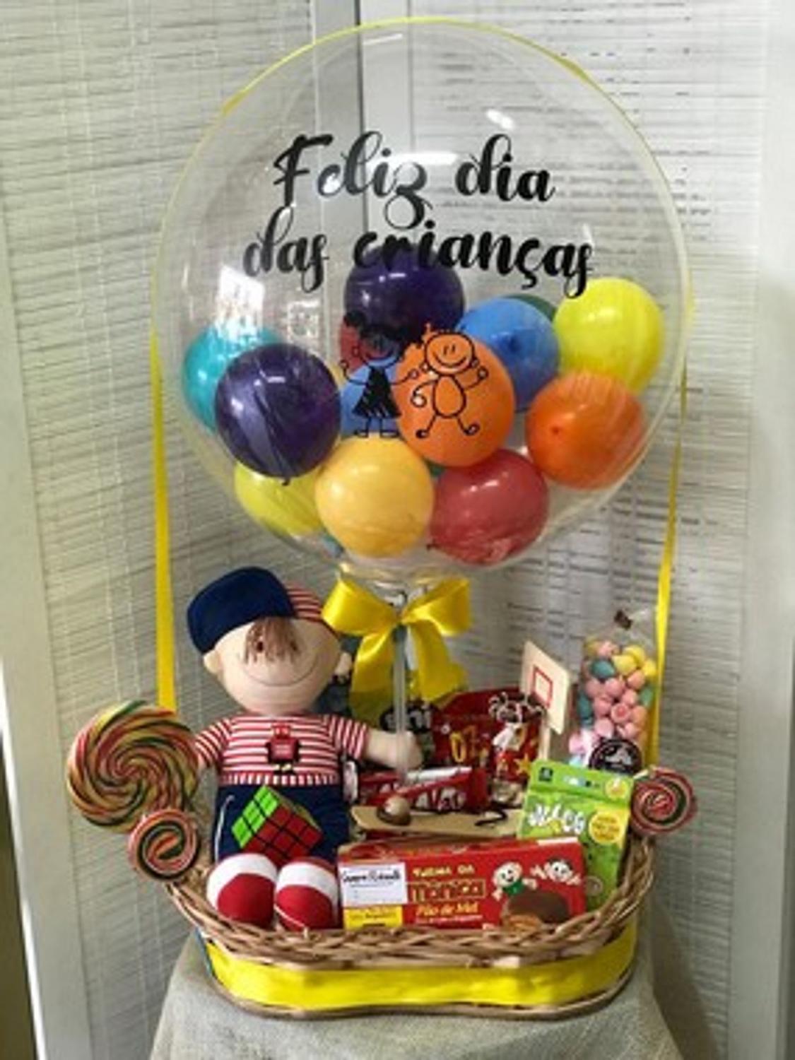 Balloon Cesta Divertida com Bubble personalizado - Sempre Presente -  Salgadinhos e Aperitivos - Magazine Luiza