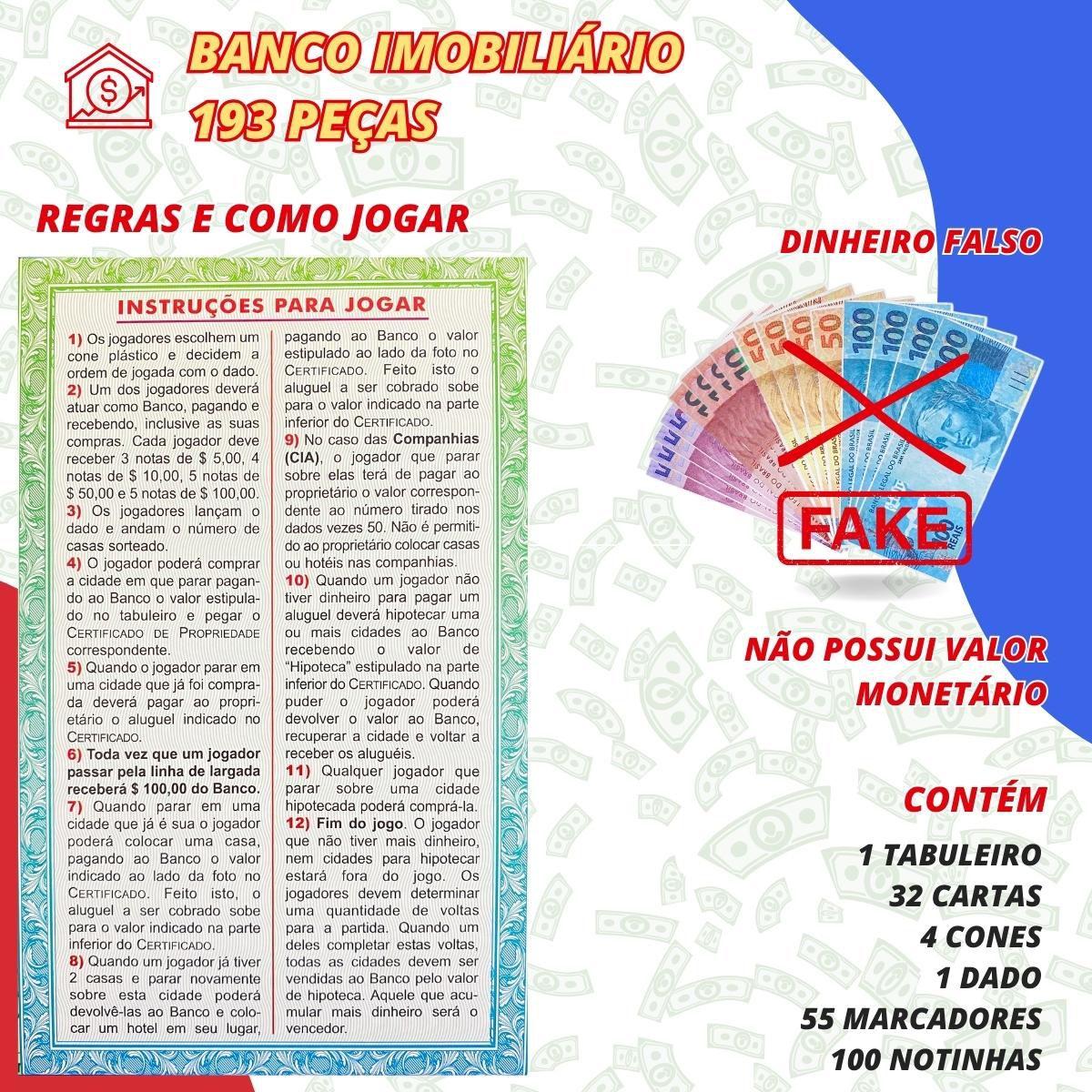 Kit 20 Jogo Banco Imobiliário Atacado Festa Junina Presente - Europio -  Jogos de Tabuleiro - Magazine Luiza