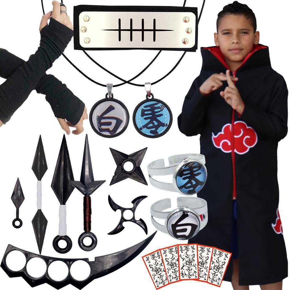 Bandana Pain Konan + Manto Akatsuki + Anel Colar +8pçs Ninja - Point Geeks  - Bandana - Magazine Luiza