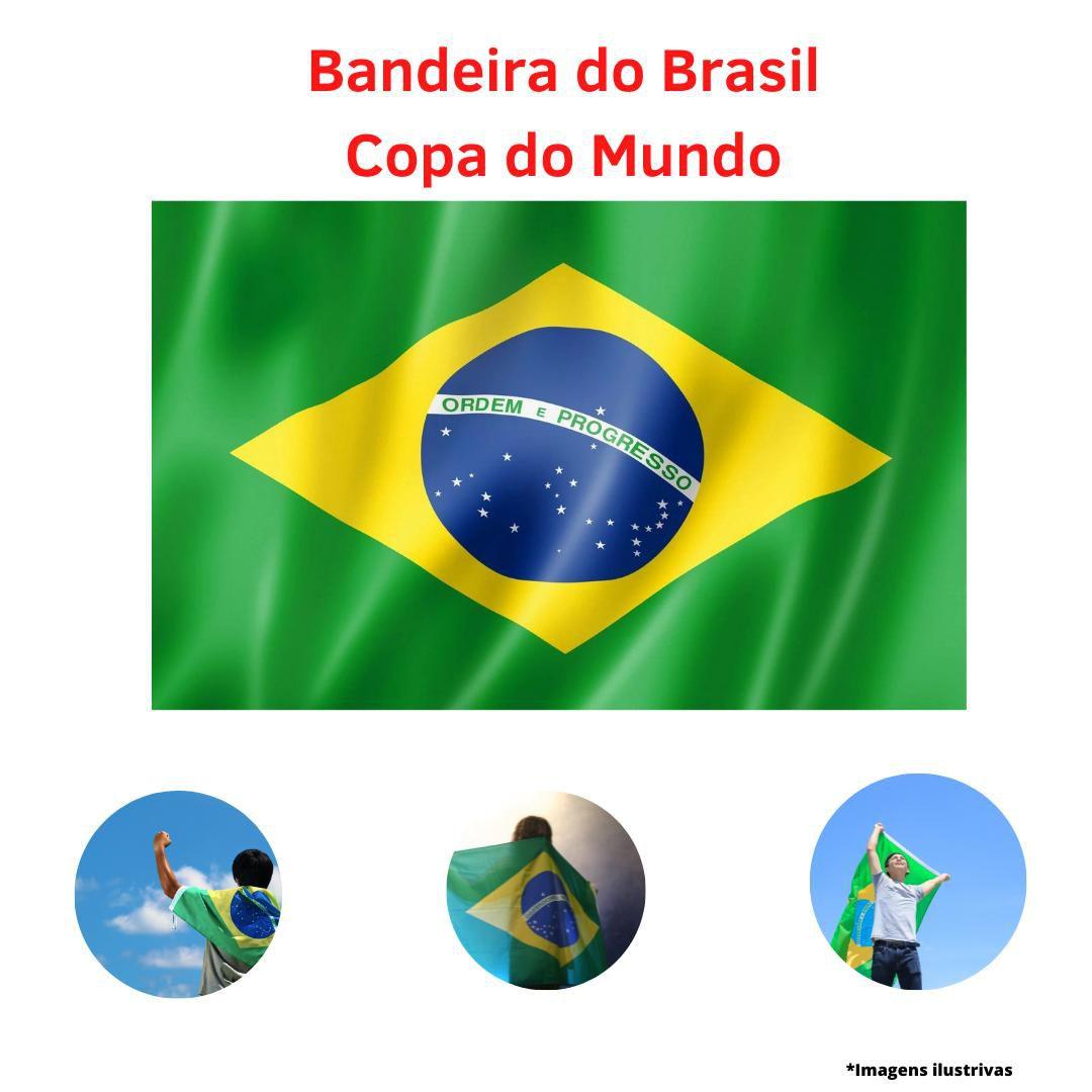 Bandeira Torcedor Time Grande de Tecido 1,00 x 1,40m Copa do Mundo 2022