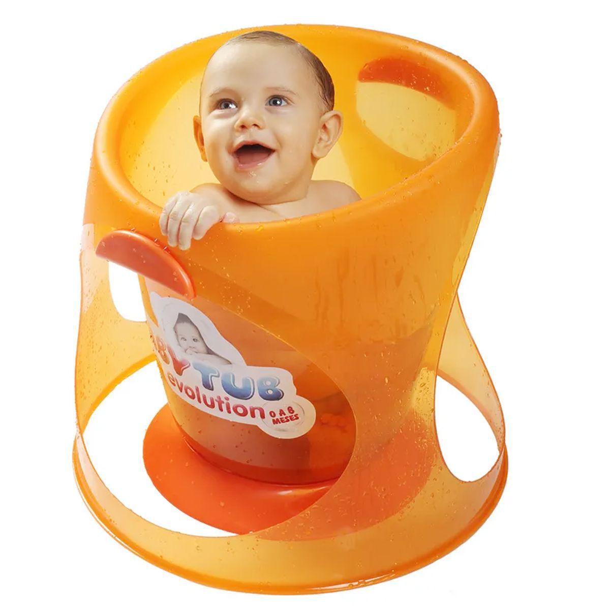 Banheira Babytub Evolution de 0 a 8 meses Laranja Baby Tub