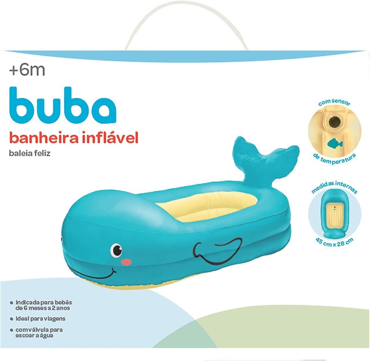 Banheira Infantil Inflável Baleia Feliz - Buba 11979 - Banheira de Bebê ...
