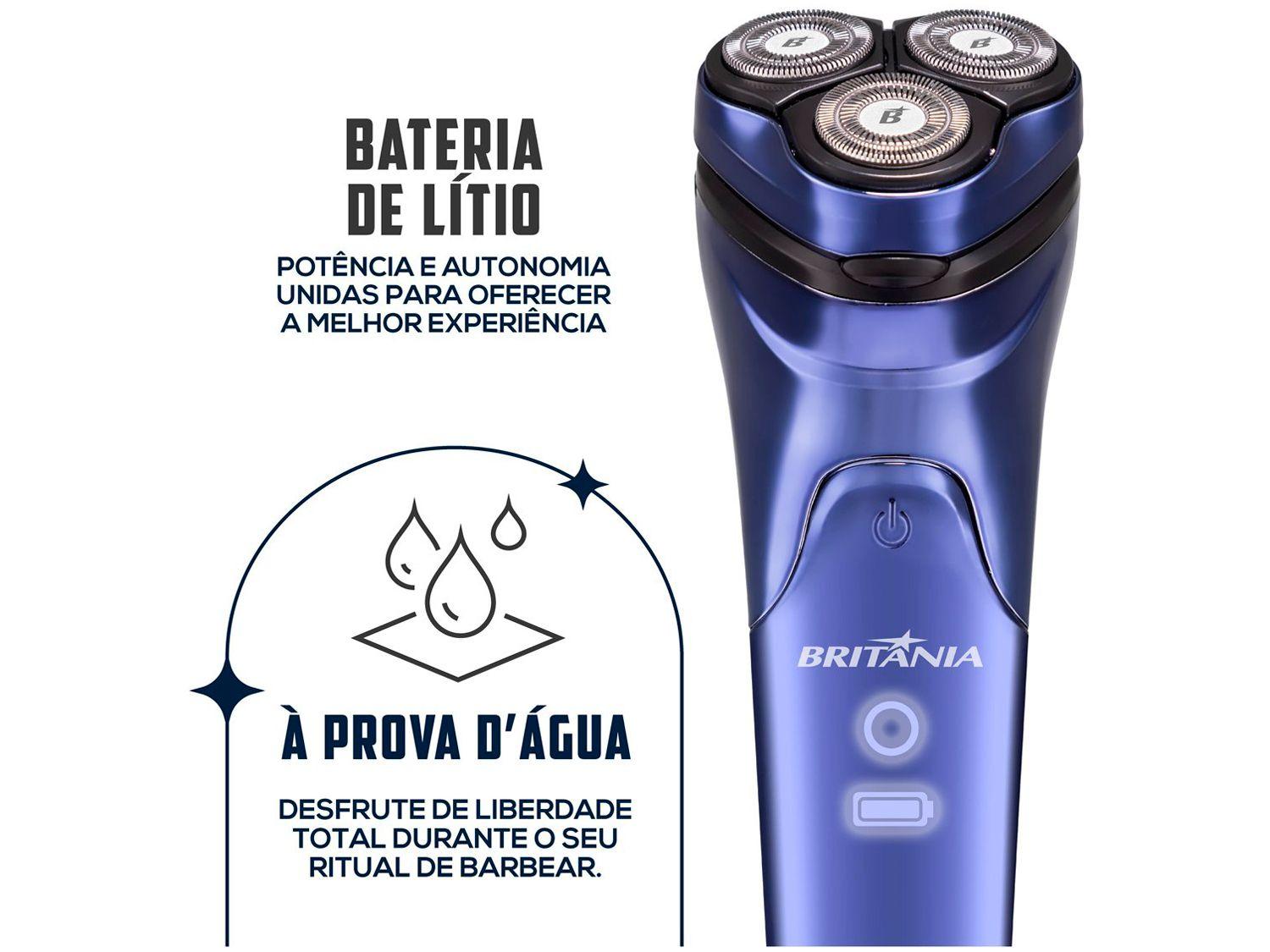 Barbeador Elétrico Britânia BBA07 Seco e Molhado