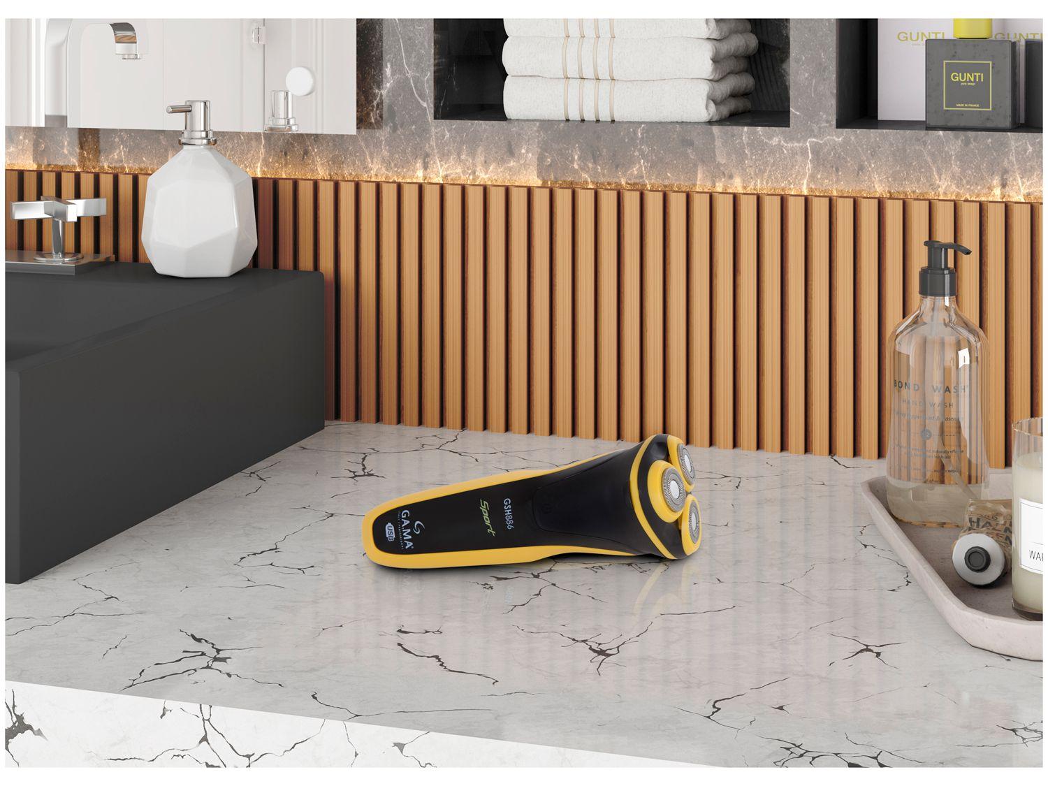 Barbeador Elétrico GAMA GSH886 Sport Seco - 1 Velocidade com Trimmer | Shopping Smiles