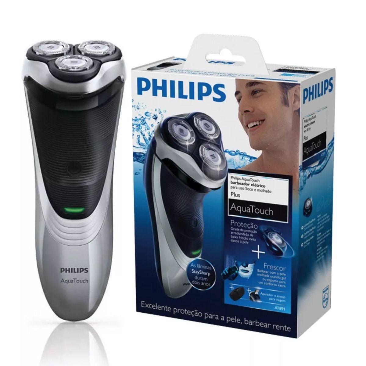 Barbeador Elétrico Philips AquaTouch AT891/14 À Prova D'água ...