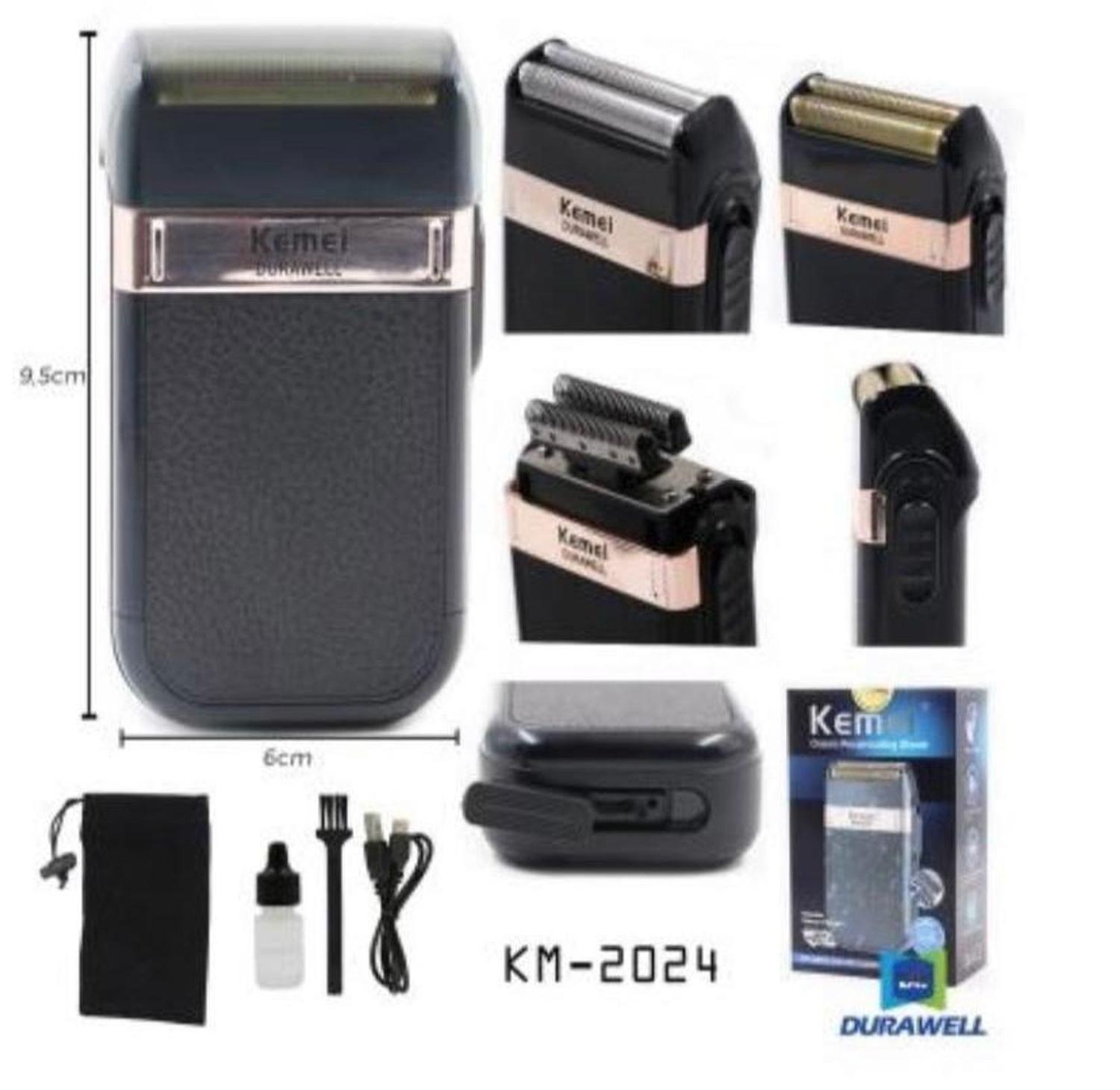 Barbeador Kemei KM-2024 preto 100V/240V - Barbeador Elétrico - Magazine ...
