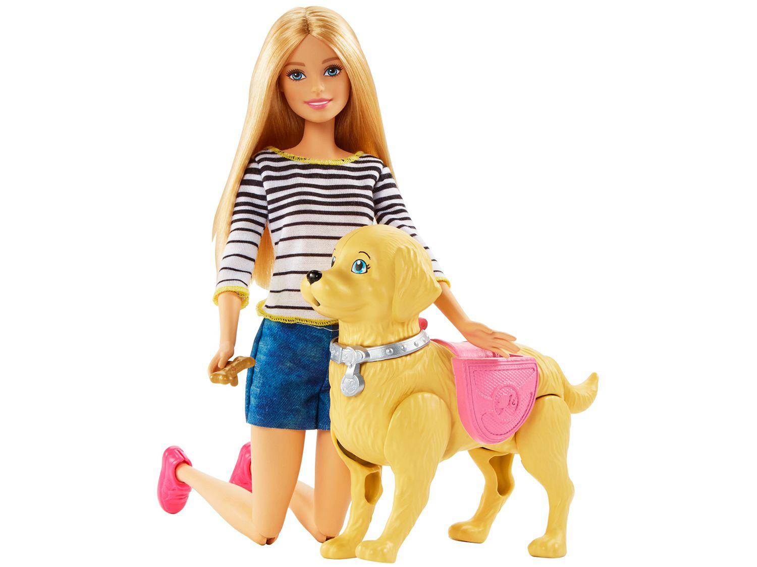 Barbie Passeio com Cachorrinho Mattel - Bonecas - Magazine Luiza