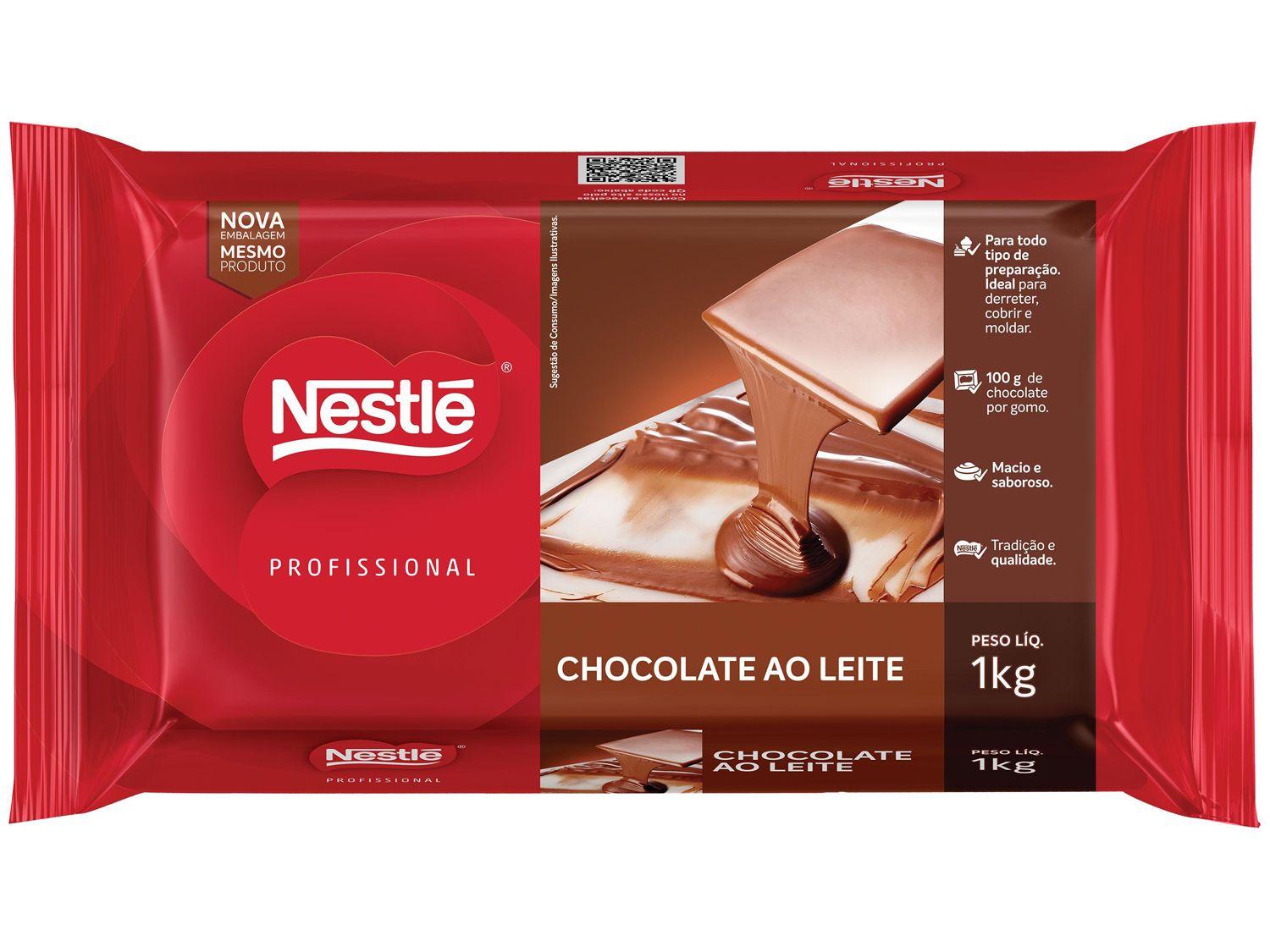 Barra Chocolate Profissional ao Leite 1kg Nestlé