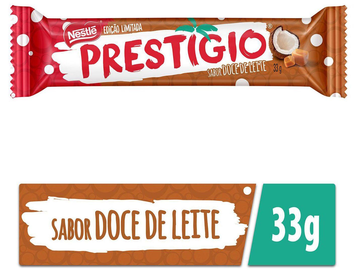 Barra de Chocolate Prestígio Doce de Leite 33g 1 Display com 30 Barras Nestlé
