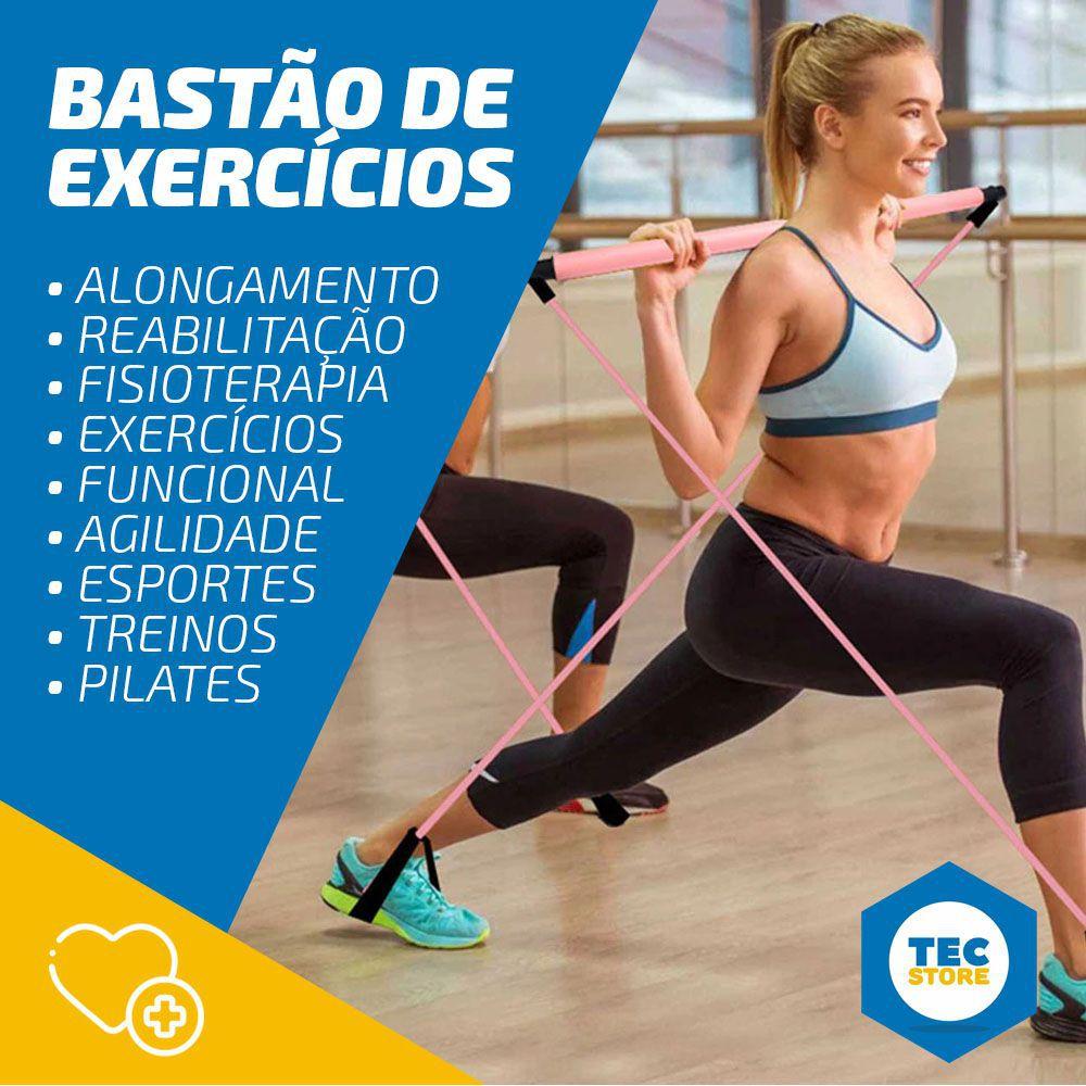 Regularly hit complement Barra Pilates Elastico Bastão Exercicios Aparelho Academia - MBFit - Barra  de Musculação - Magazine Luiza