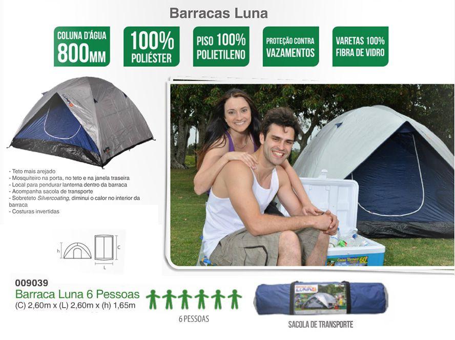 Barraca Camping Iglu Luna 6 Lugares Mor - Barraca - Magazine Luiza