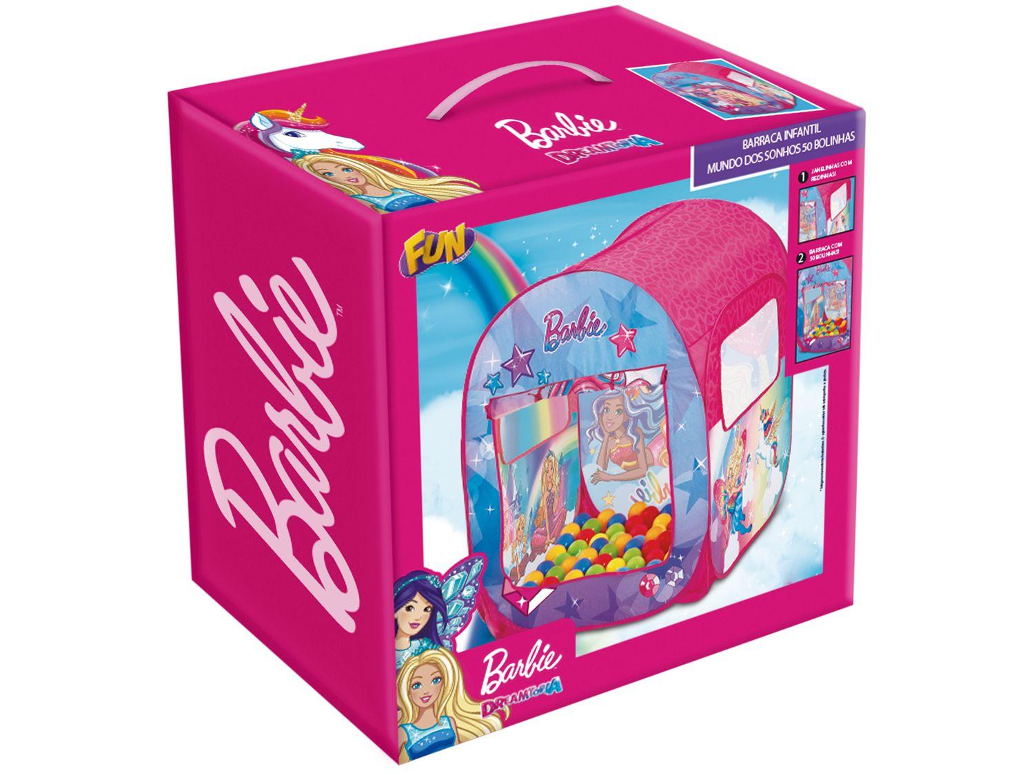 Barraca Infantil Barbie com 50 Bolinhas