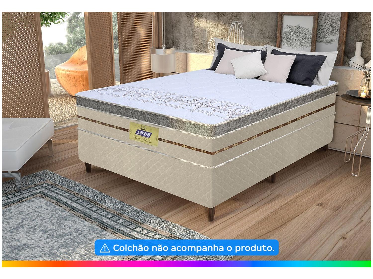 Base Cama Box Casal Gazin 27x138x188cm New Rubi
