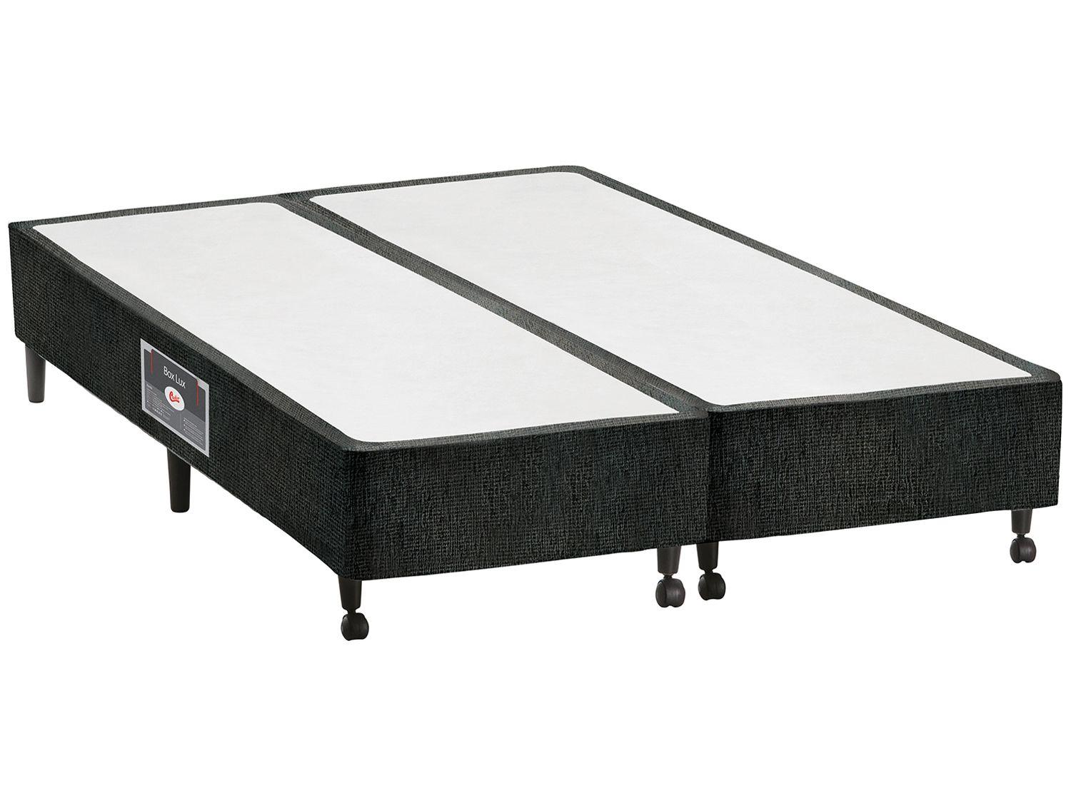 Base Cama Box King Size Castor Bipartido 27x192x203cm de Altura Lux