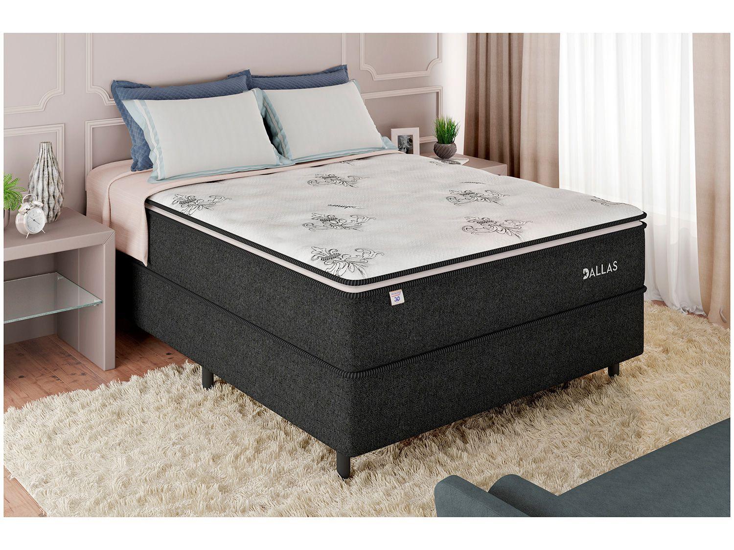 Base Cama Box Queen Plumatex Bipartido 37cm de Altura Dallas Base