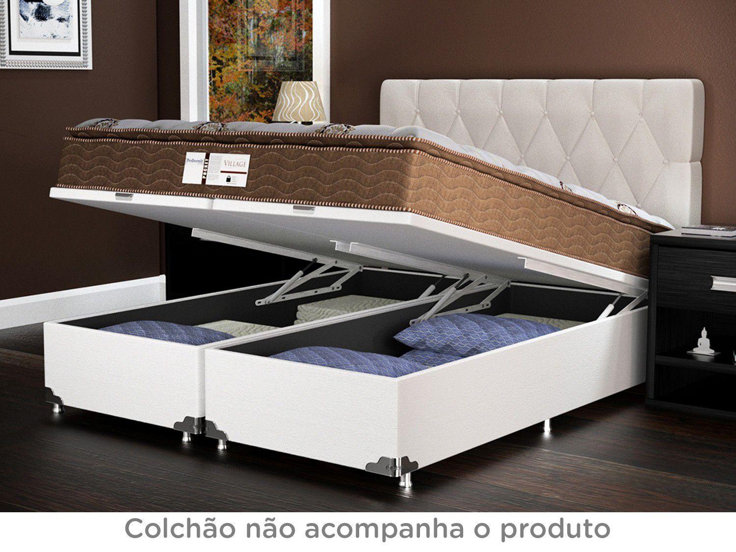 Base Cama Box Queen Probel Com Ba Bipartido 46cm De Altura Luxo base-cama-box-queen-probel-com-ba-bipartido-46cm-de-altura-luxo
