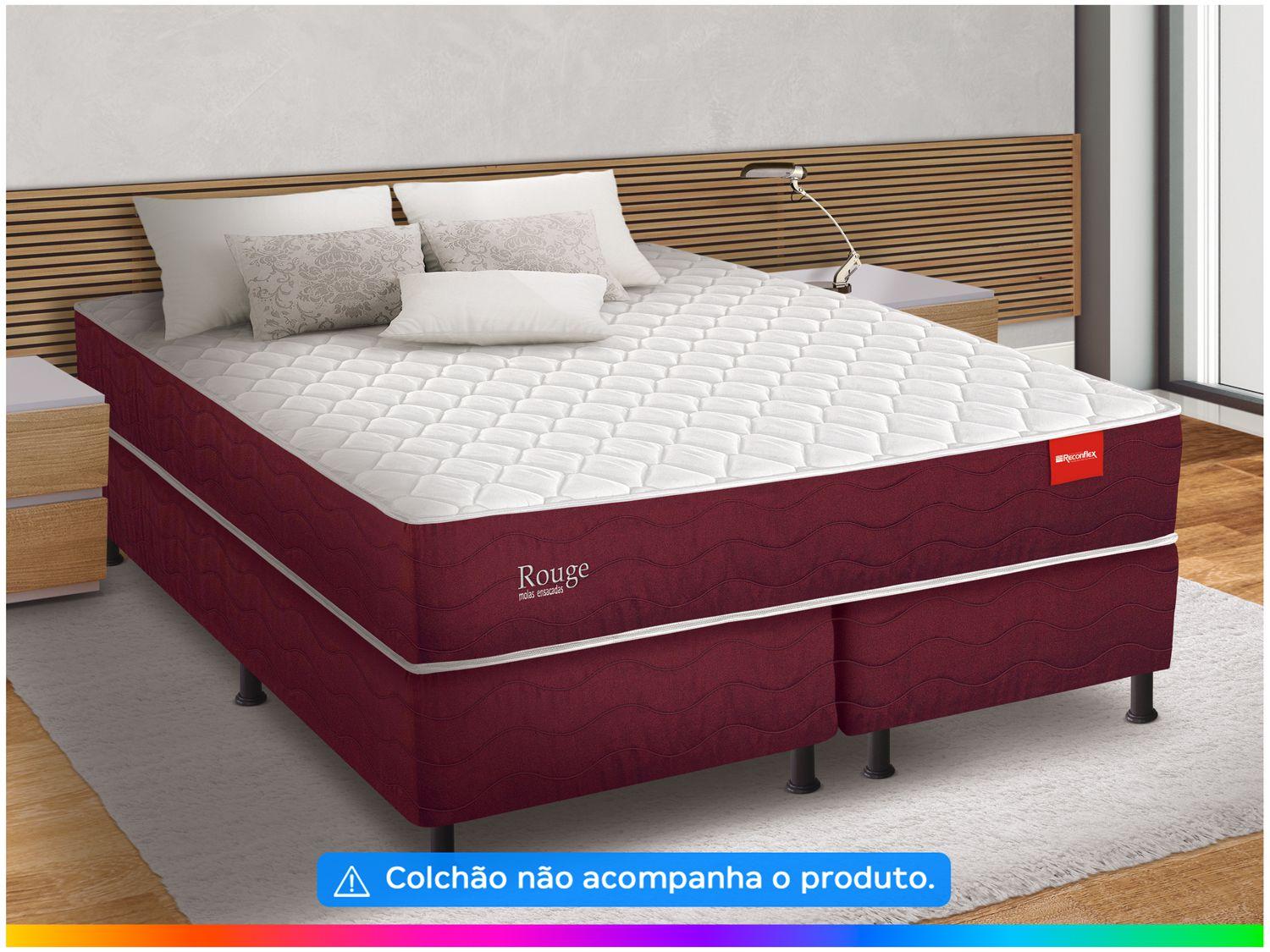 Base Cama Box Queen Reconflex 25x158x198cm Rouge