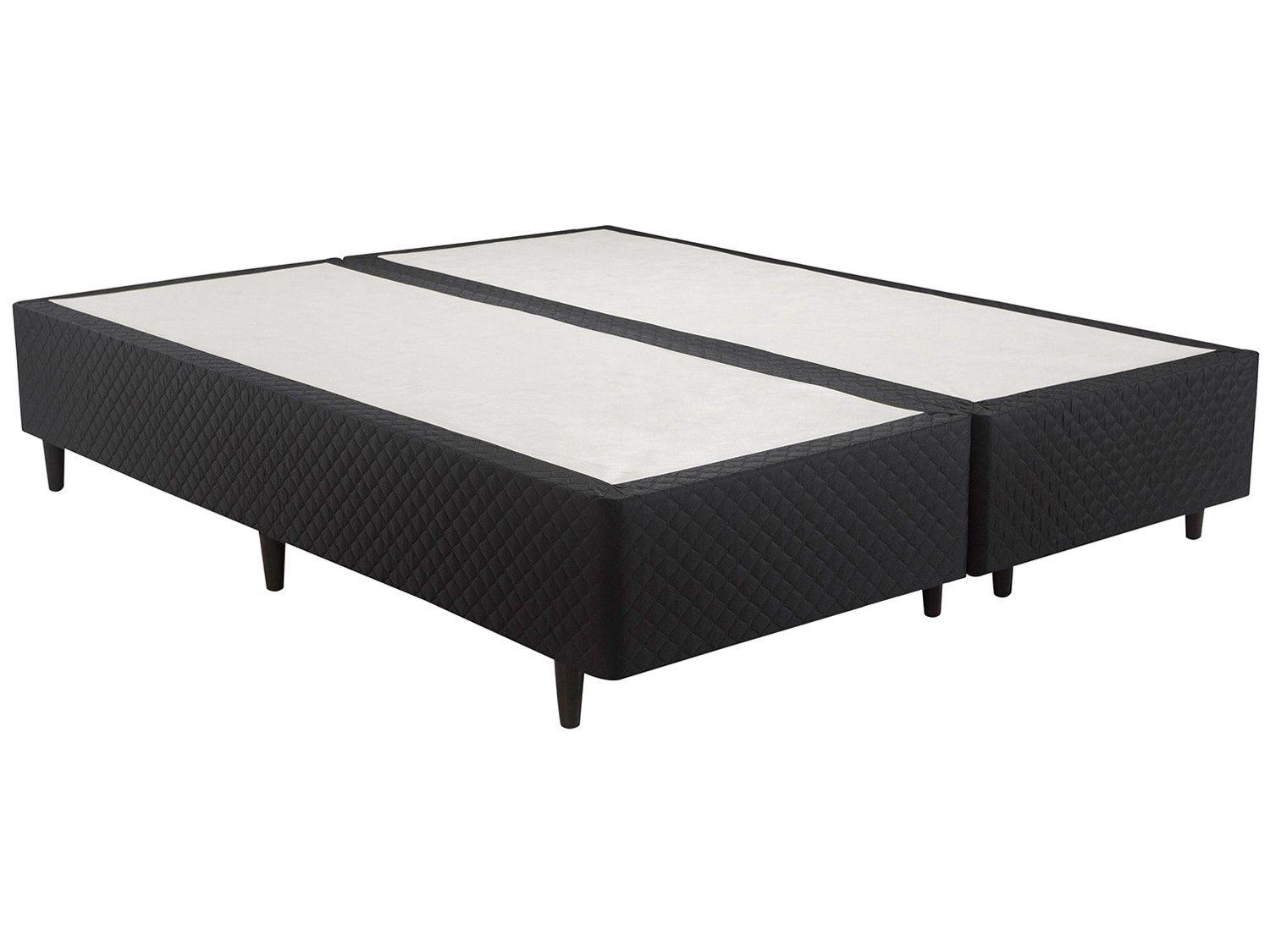 Base Cama Box Queen Size Herval Bipartido 28cm de Altura Idea Lecce