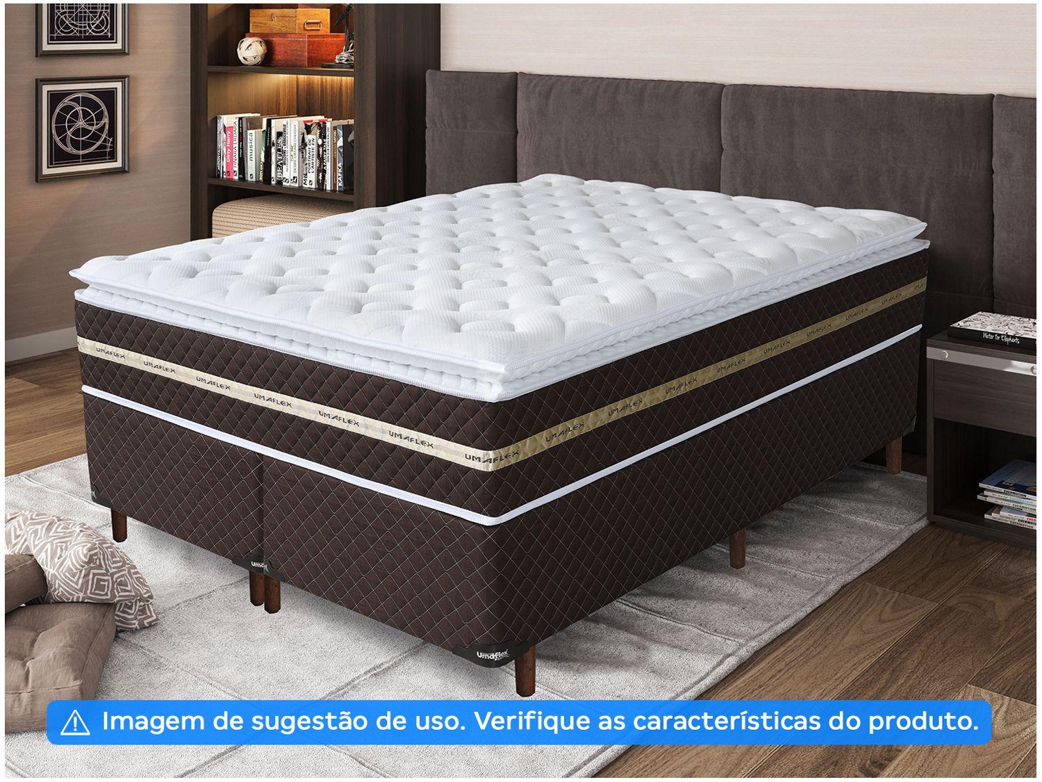 Base Cama Box Queen Size Umaflex Bipartido 42x158x198cm Prada