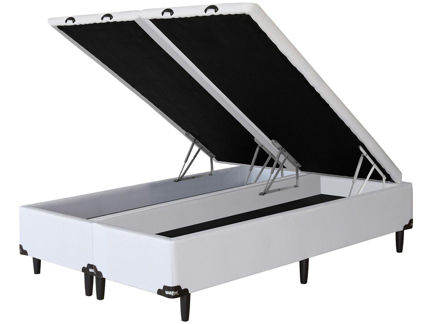 Base Cama Box Queen Size Umaflex com Baú Bipartido 29cm de Altura