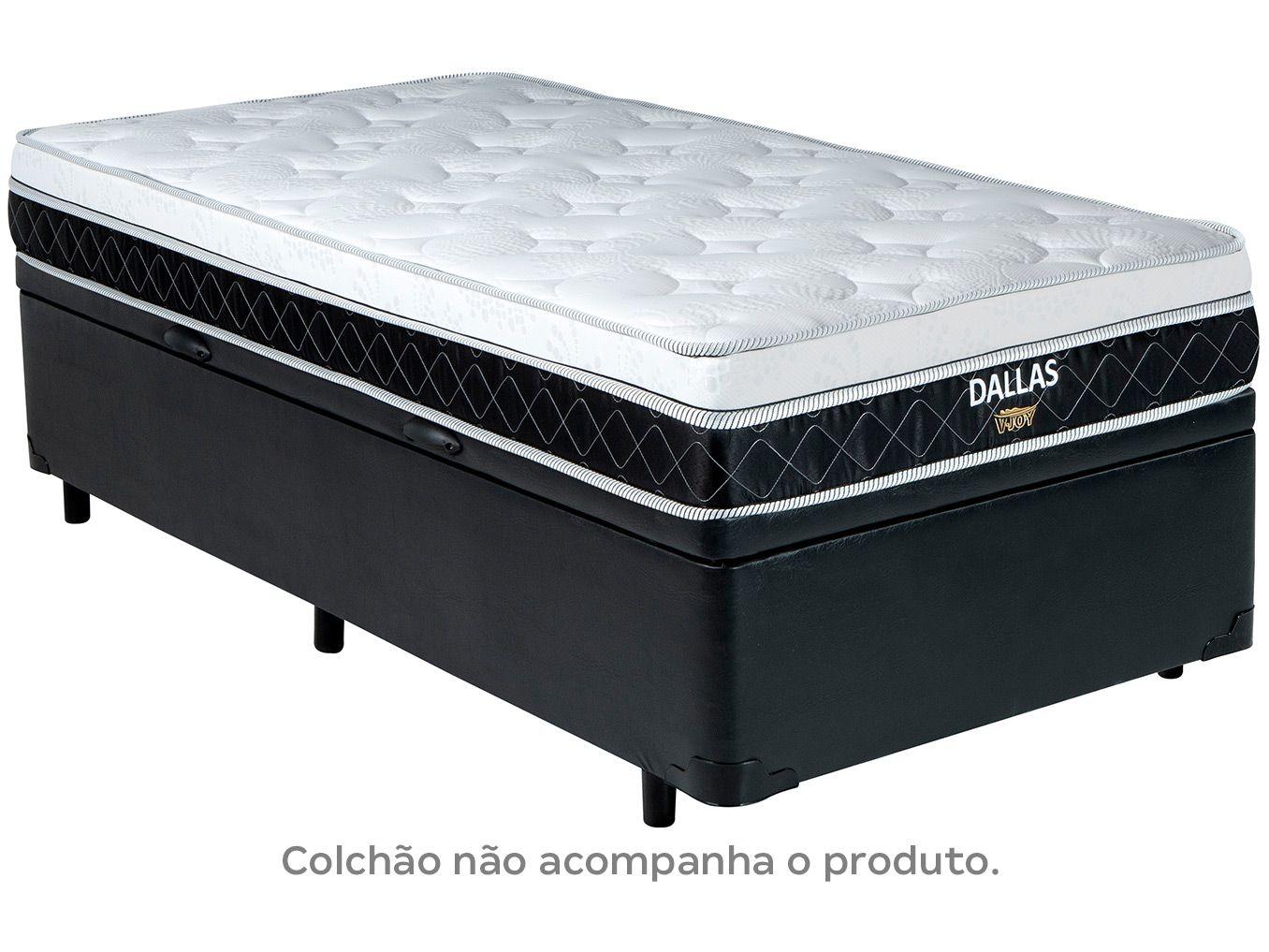 Base Cama Box Solteiro V-Joy com Baú 38x88x188cm Bravus