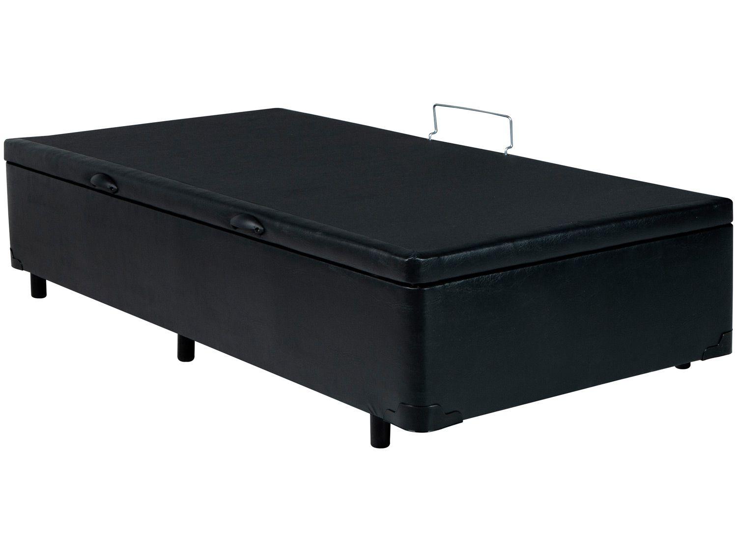 Base Cama Box Queen V-Joy Bipartido com Baú 38x158x198cm Bravus