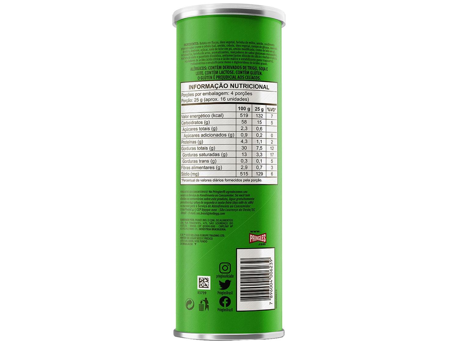 Batata Pringles Creme e Cebola 109g