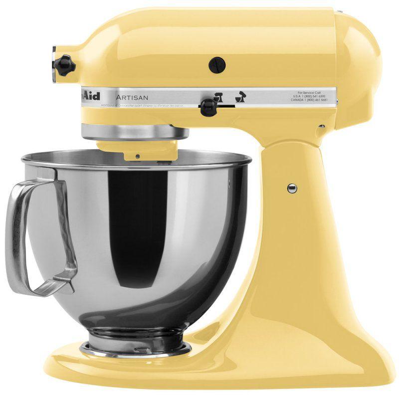 Batedeira KitchenAid Stand Mixer Artisan 127V Majestic Yellow de 4,83L e 275W Batedeira