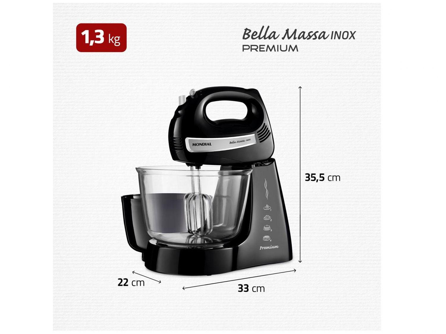 Batedeira Mondial 500W Bella Massa B-23 NP
