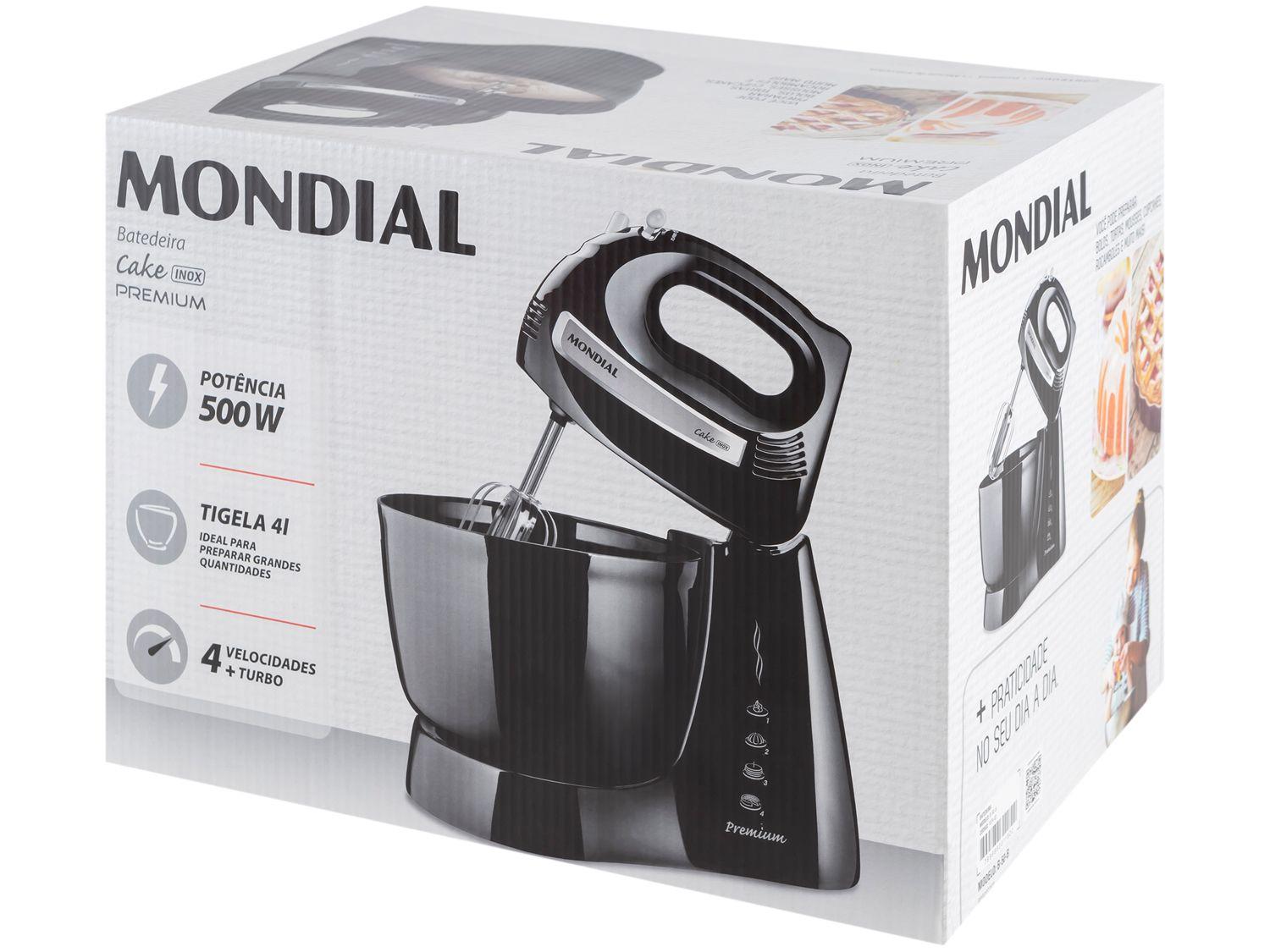 Batedeira Mondial Preta 500W Premium