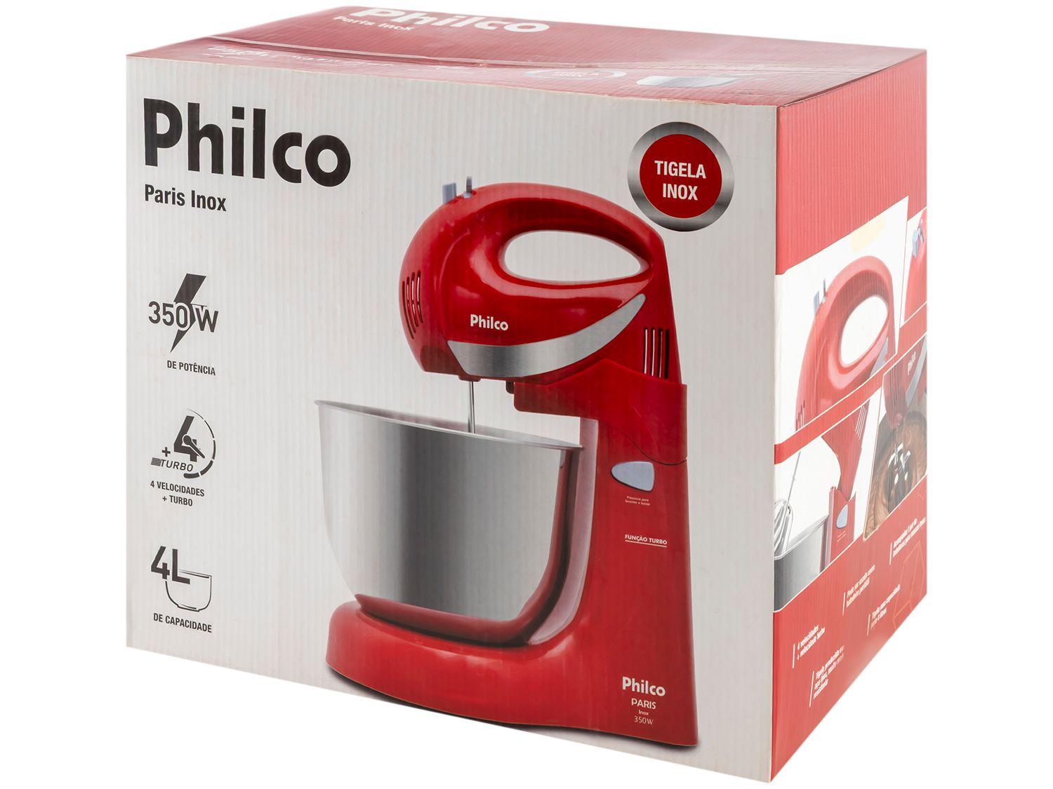 Batedeira Philco Vermelha 350W Paris