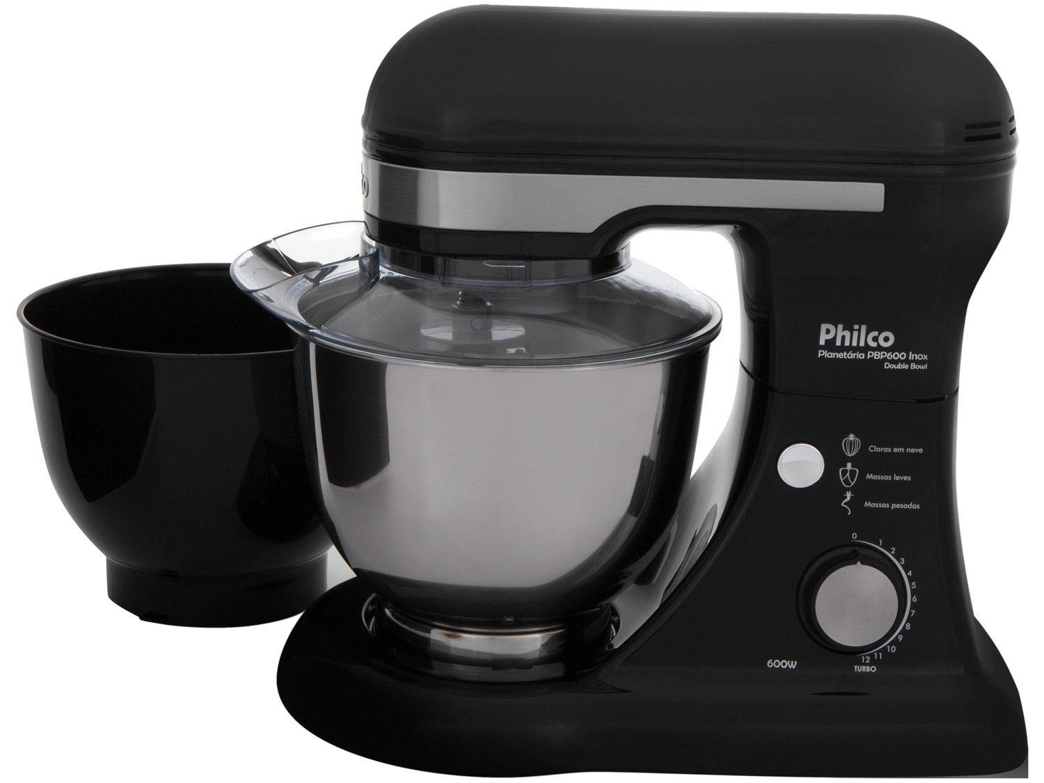 Batedeira Planetária Philco Preta 600W