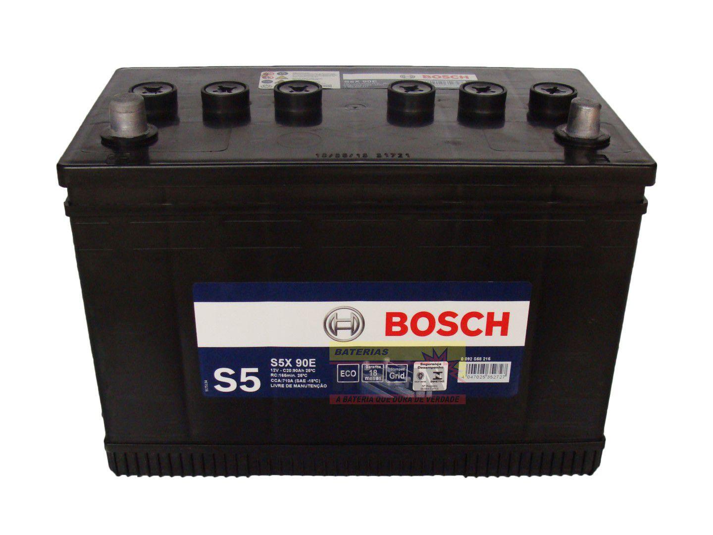 Bateria Automotiva Bosch 90ah 12v L 200 Triton Pajero Frontier Hilux