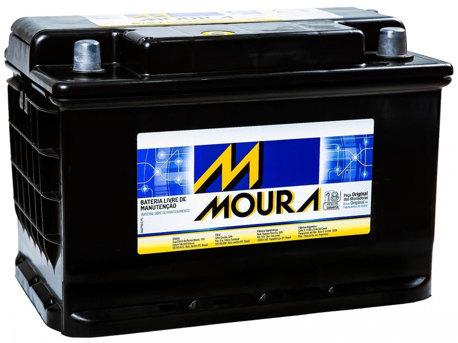 Bateria de Carro Moura 75Ah 12V M75GD MGE - Bateria Automotiva ...