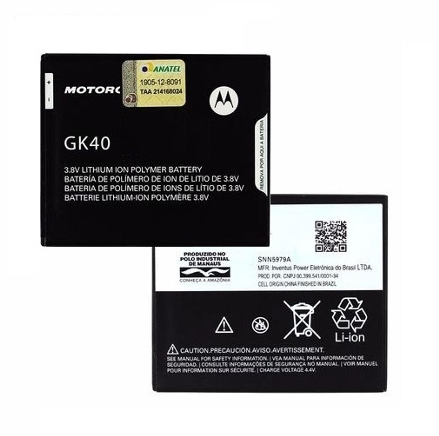 Bateria Original Motorola Moto G4 Play Moto G5 MotoE4 Gk40 - Bateria para  Celular - Magazine Luiza