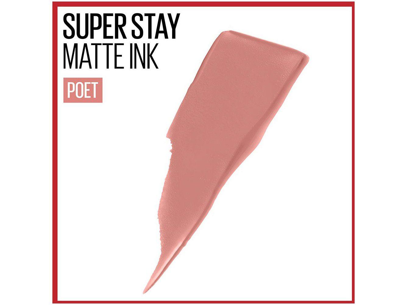 Batom Líquido Matte Maybelline Ink SuperStay Poet 5ml