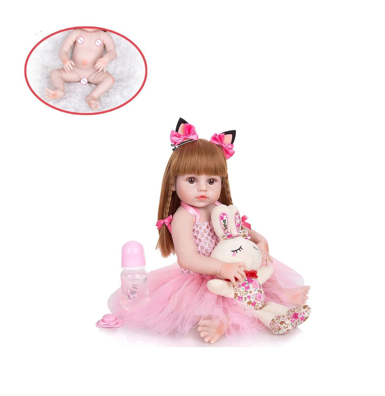 Bebe Reborn 48cm 100 Corpo De Silicone Realista Baby Fashion Tranca Boneca E Bebe Reborn Boneca Reborn Magazine Luiza
