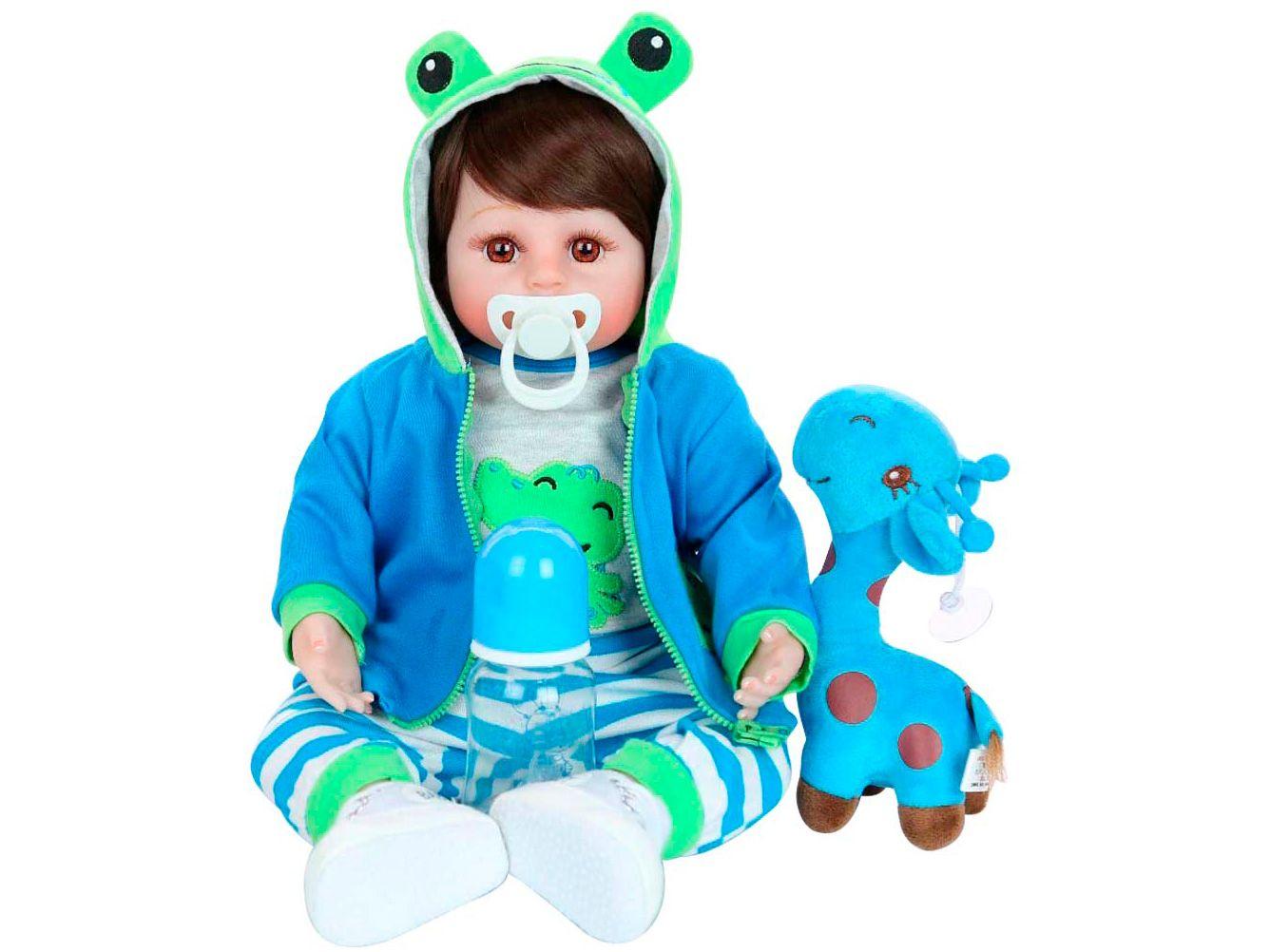 Bebê Reborn Gabriel Laura Baby 45cm com Acessórios