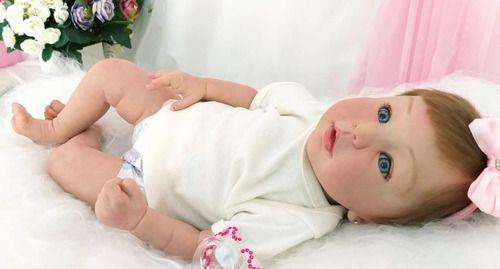 Bebe Reborn Menina Carmela Silicone Cabelo Fio A Fio - ANA DOLLS