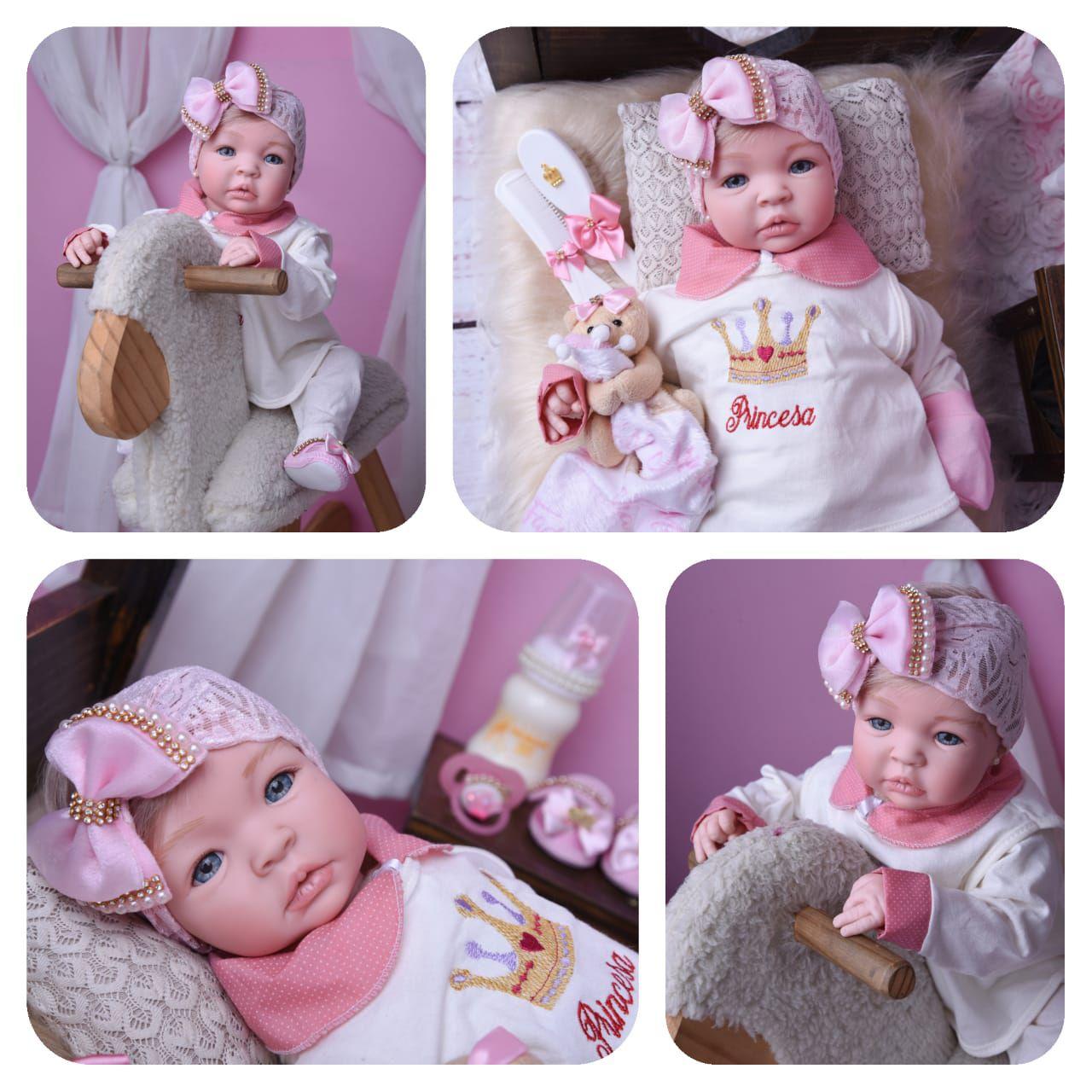 Bebe Reborn Menina Fada Madrinha Real Boneca BK Loira Princesa ...