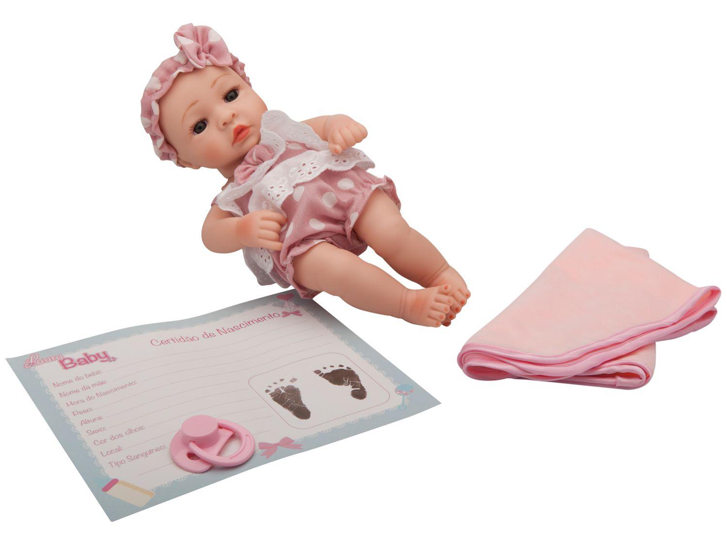 Bebê Reborn Mini Lauren Laura Baby 30cm - com Acessórios, Shopping