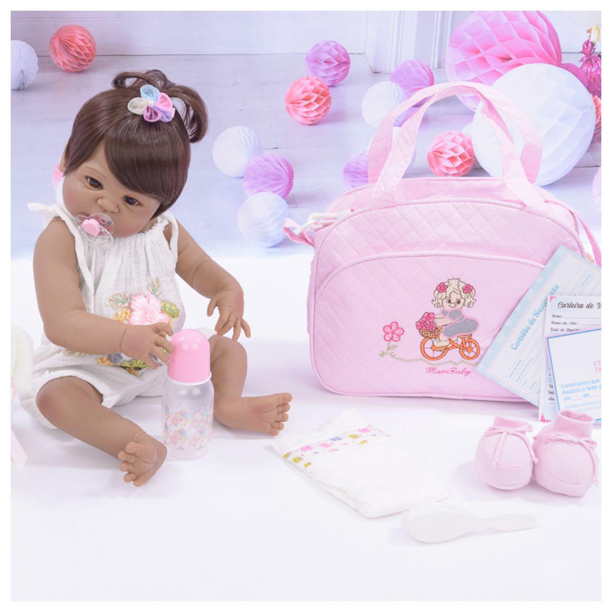 Bebe Reborn Negra Corpo De Silicone Com Enxoval Npk Bonecas Magazine Luiza