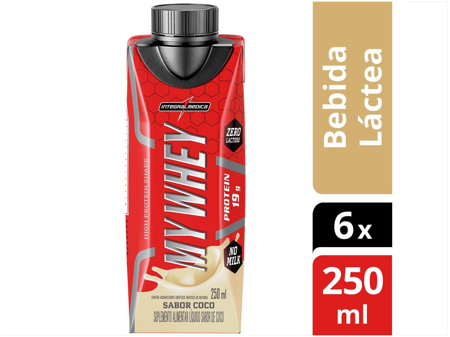 Bebida Láctea com 19g de Proteína Integralmedica My Whey Coco 250ml 6 Unidades