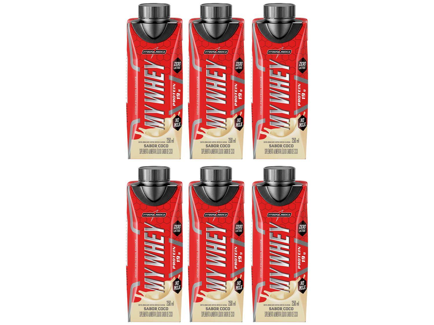 Bebida Láctea com 19g de Proteína Integralmedica My Whey Coco 250ml 6 Unidades
