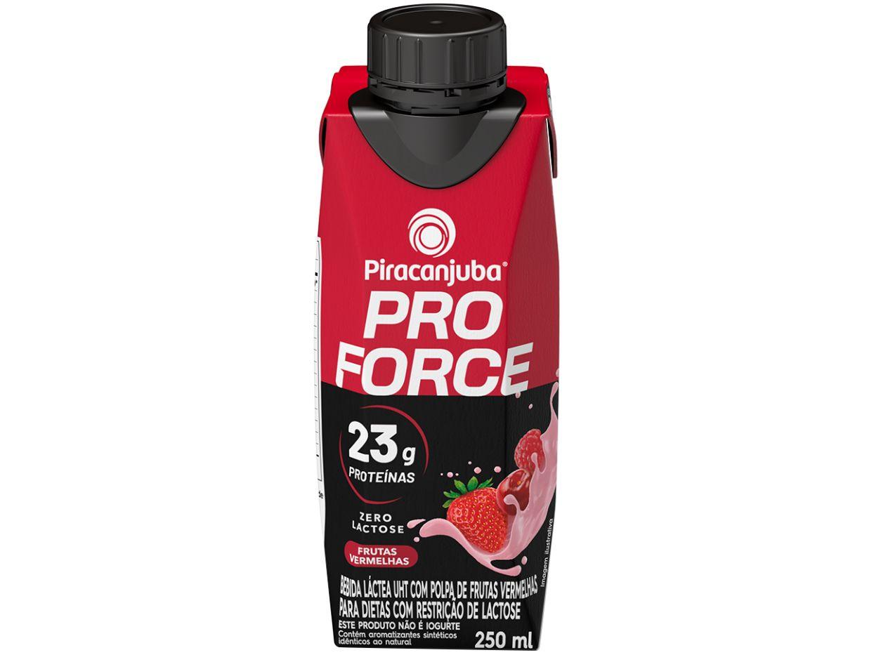 Bebida Láctea com 23g de Proteína Piracanjuba ProForce Frutas Vermelhas Zero Lactose 250ml