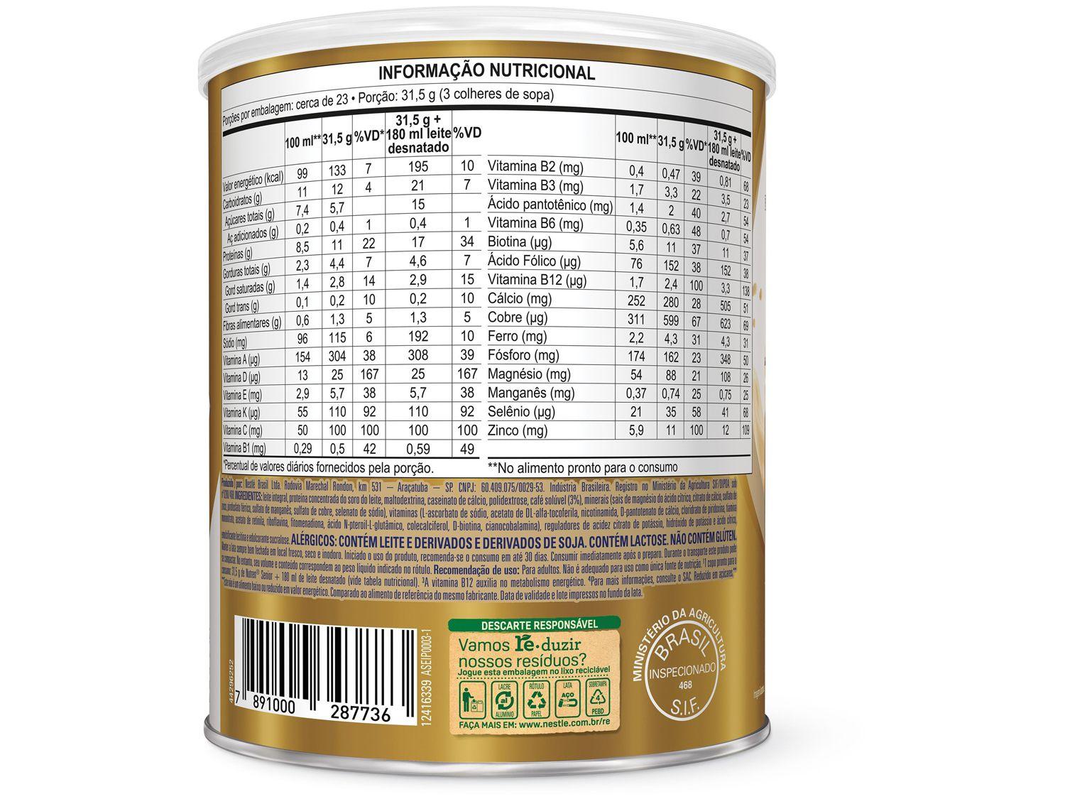 Bebida Láctea em Pó Nestlé Nutren Senior