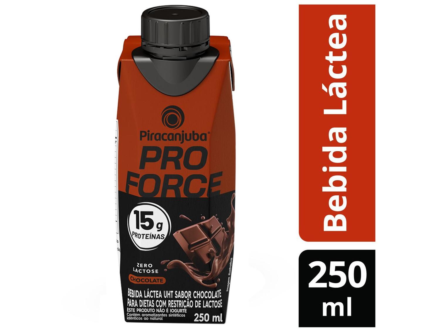 Bebida Láctea UHT com 15g de Proteína Piracanjuba ProForce 15g Chocolate Zero Lactose 250ml