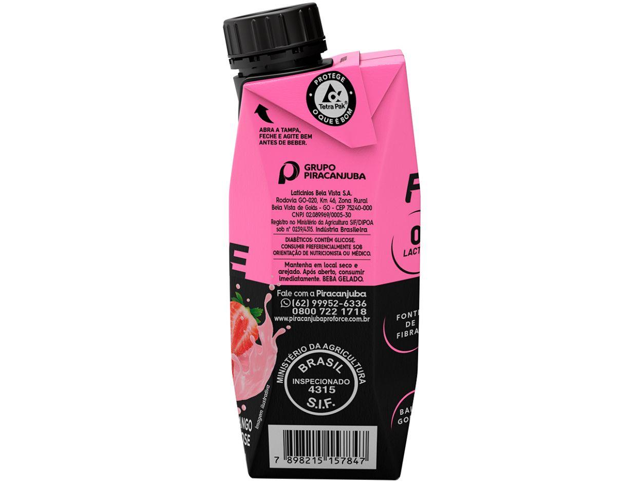 Bebida Láctea UHT com 15g de Proteína Piracanjuba ProForce 15g Morango Zero Lactose 250ml